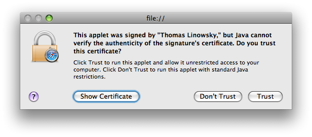 Trust the certificate to be able to use the Template Builder